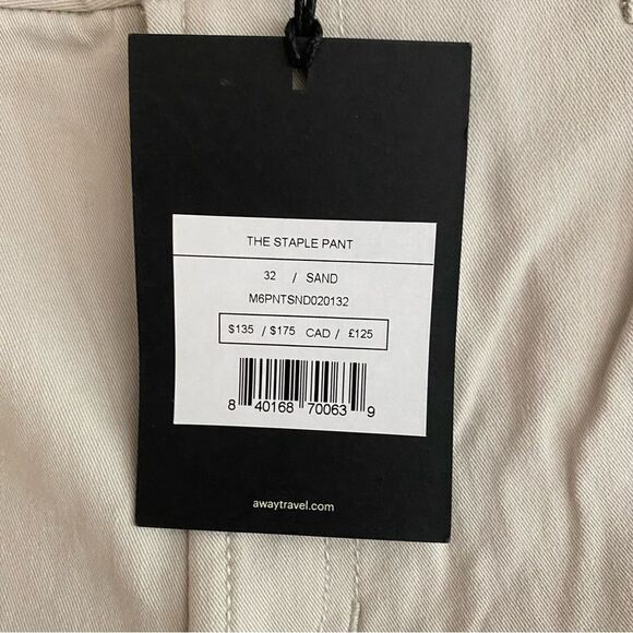 AWAY Men’s Staple Pants Sand Size 32 NWT - Picture 5 of 6